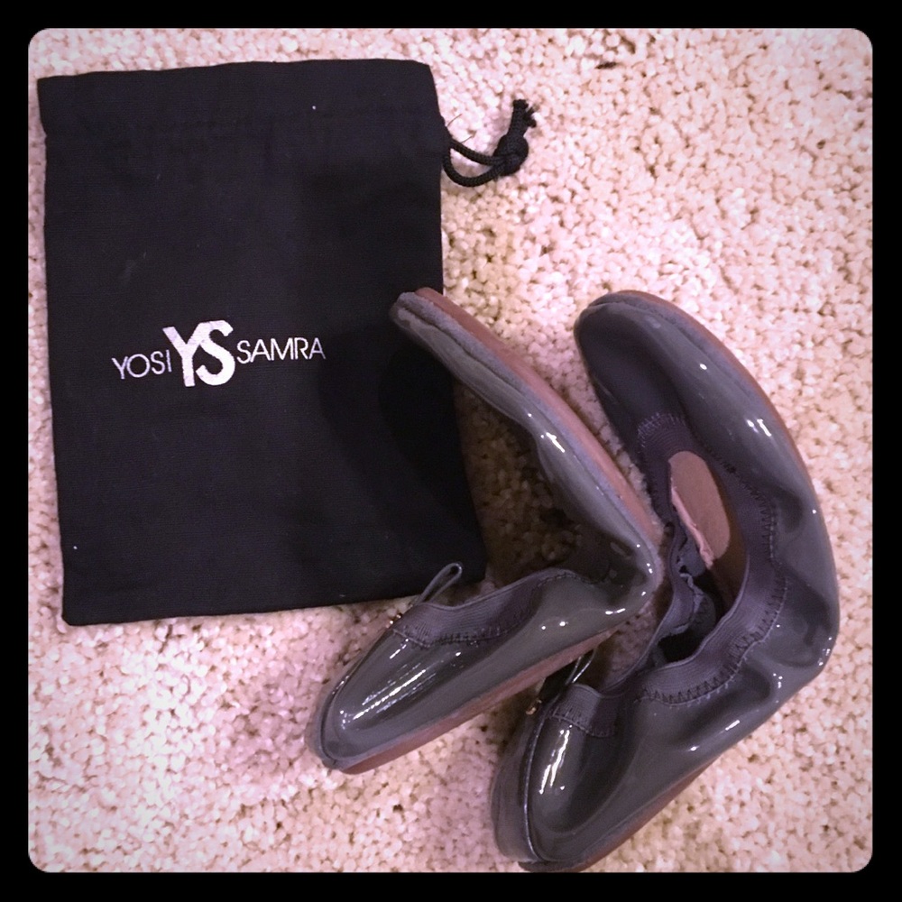 Yosi Samra charcoal grey flats